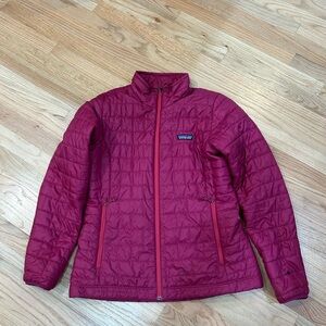 Patagonia Women's Quilted Puffer Jacket - Deep Red